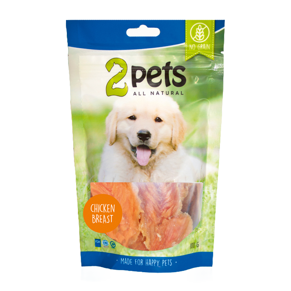 2PETS Dogsnack Kyllingbryst - 100 G