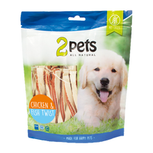 2PETS Hundesnack Kylling- og fisketwist - 400 g