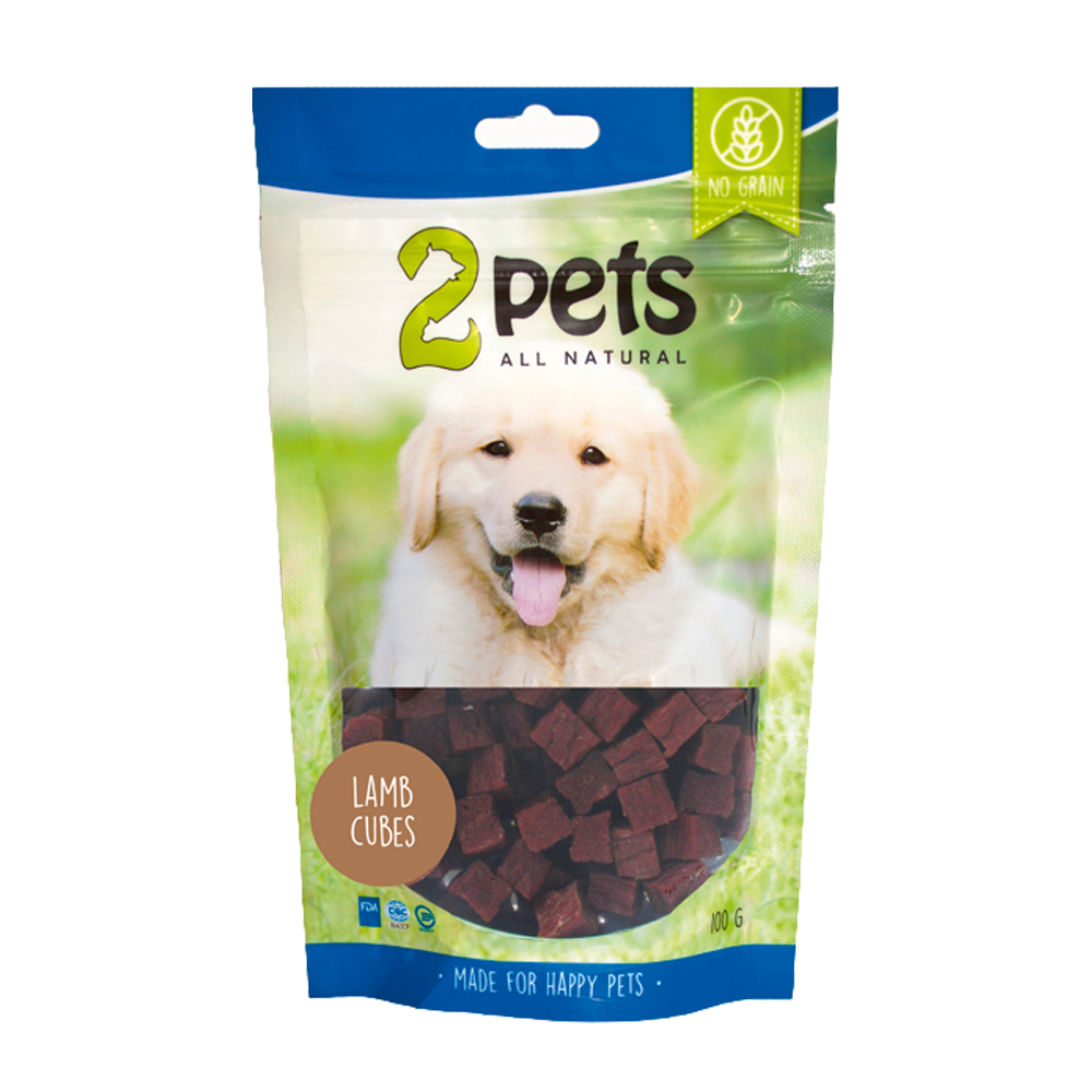2PETS Dogsnack Lammekjøttbiter - 100 G