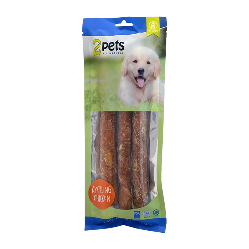 2PETS Tyggerull M Kyllingfilet - 28 CM - 3-pakning