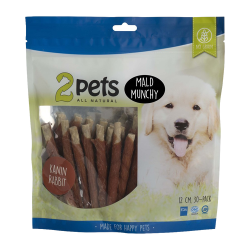 2PETS Tyggepinner til Kanin - 12 CM - 30-pakning