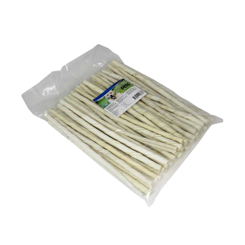 2PETS Tyggepinne Vridd Hvit - 24 CM - 50-pakning