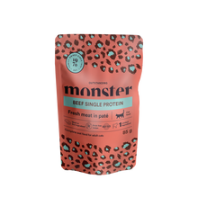 Monster Cat Pouches Adult Storfekjøtt 85 g (8-pakning)