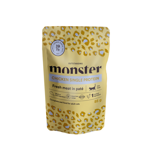 Monster Cat Pouches Adult Kylling 85 g (8-pakning)