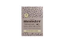 Monster Cat Pouches Kitten Storfekjøtt/Vilt 85 g (8-pakning)