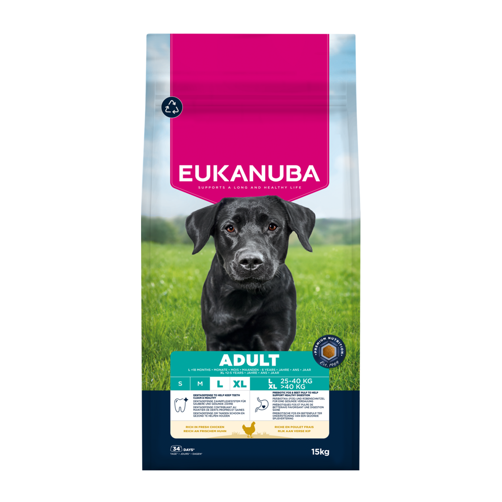 Euk Hund Voksen Stor - 15 KG