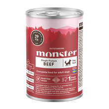 Monster Dog Adult Enkelt Storfekjøtt Glass 400 g (6 stk./frp)