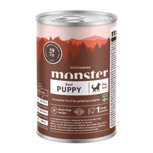 Monster Dog Puppy Storfekjøtt i glass 400 g (6 stk./frp)