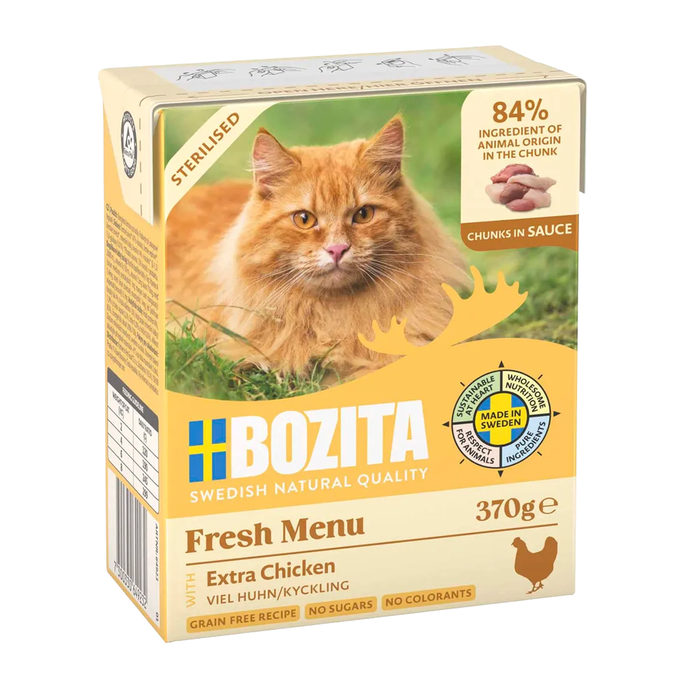 Bozita C Sterilisert Ekstra Kylling i Saus Tetra - 370 G