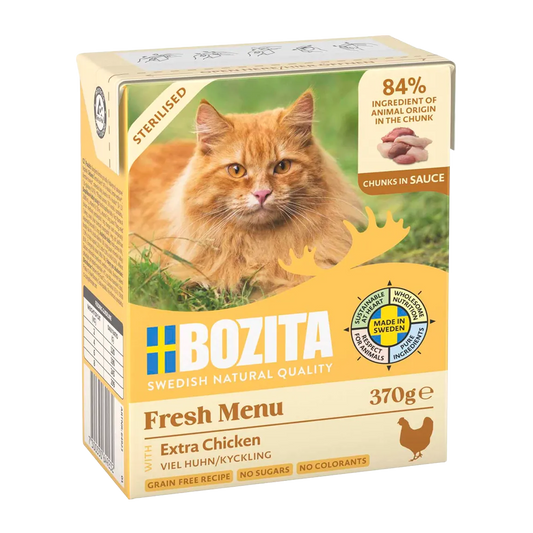 Bozita C Sterilisert Ekstra Kylling i Saus Tetra - 370 G