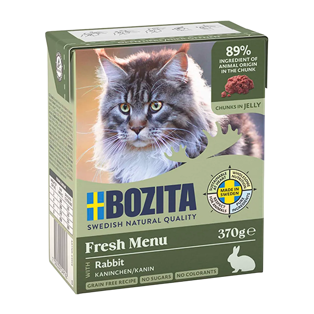 BOZITA KATTEPOMMES I GELÉ MED KANIN 370 G