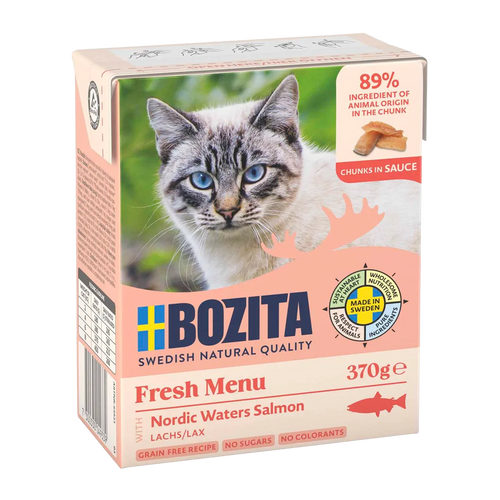 BOZITA KATTEPOMMES FRITES I SAUS MED LAKS 370G