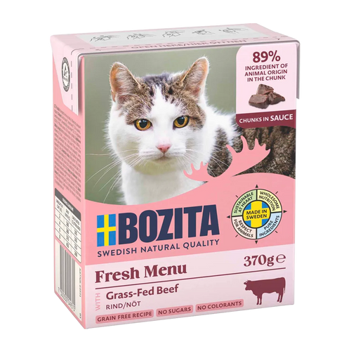 BOZITA KATTEPOMMES FRITES I SAUS MED STORFEKJØTT 370G