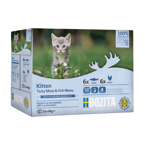 Bozita Kitten Multibox 12x85g saus / 1,02kg