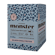 Monster kattposer voksen laks 85 g (8-pakning)