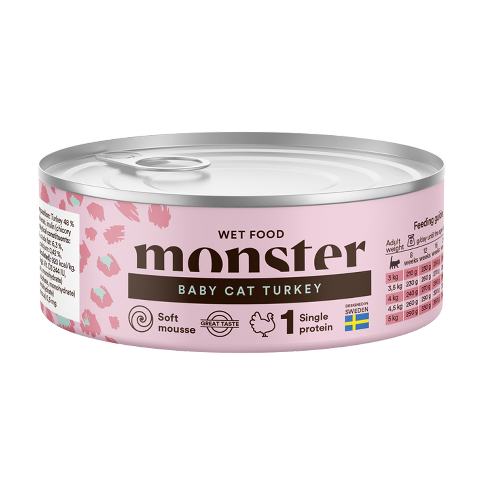 Monster Cat Baby Mousse Boks - 100 g