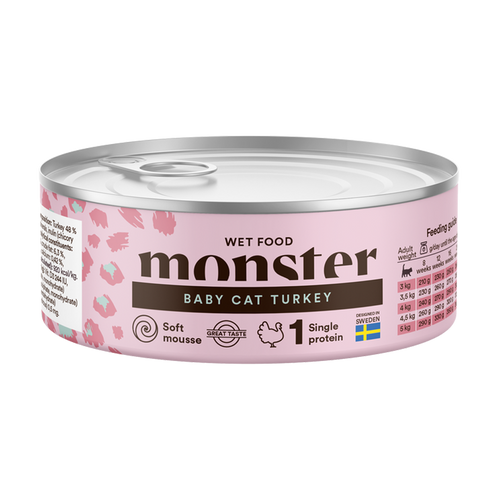 Monster Cat Baby Mousse Boks - 100 g