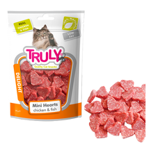 Truly Cat Mini hjerter kylling & fisk - 50 g