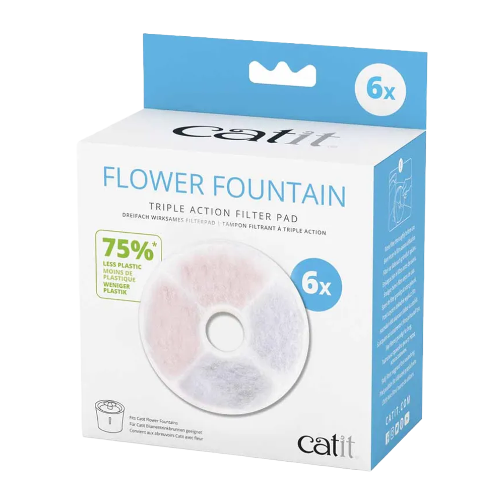 Catit vannavmykningsfilter trippelvirkende - 6 deler