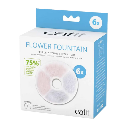 Catit vannavmykningsfilter trippelvirkende - 6 deler