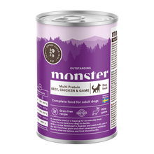 Monster Dog Multi Storfekjøtt/ Kylling/ Viltglass 400 g (6 stk./frp)