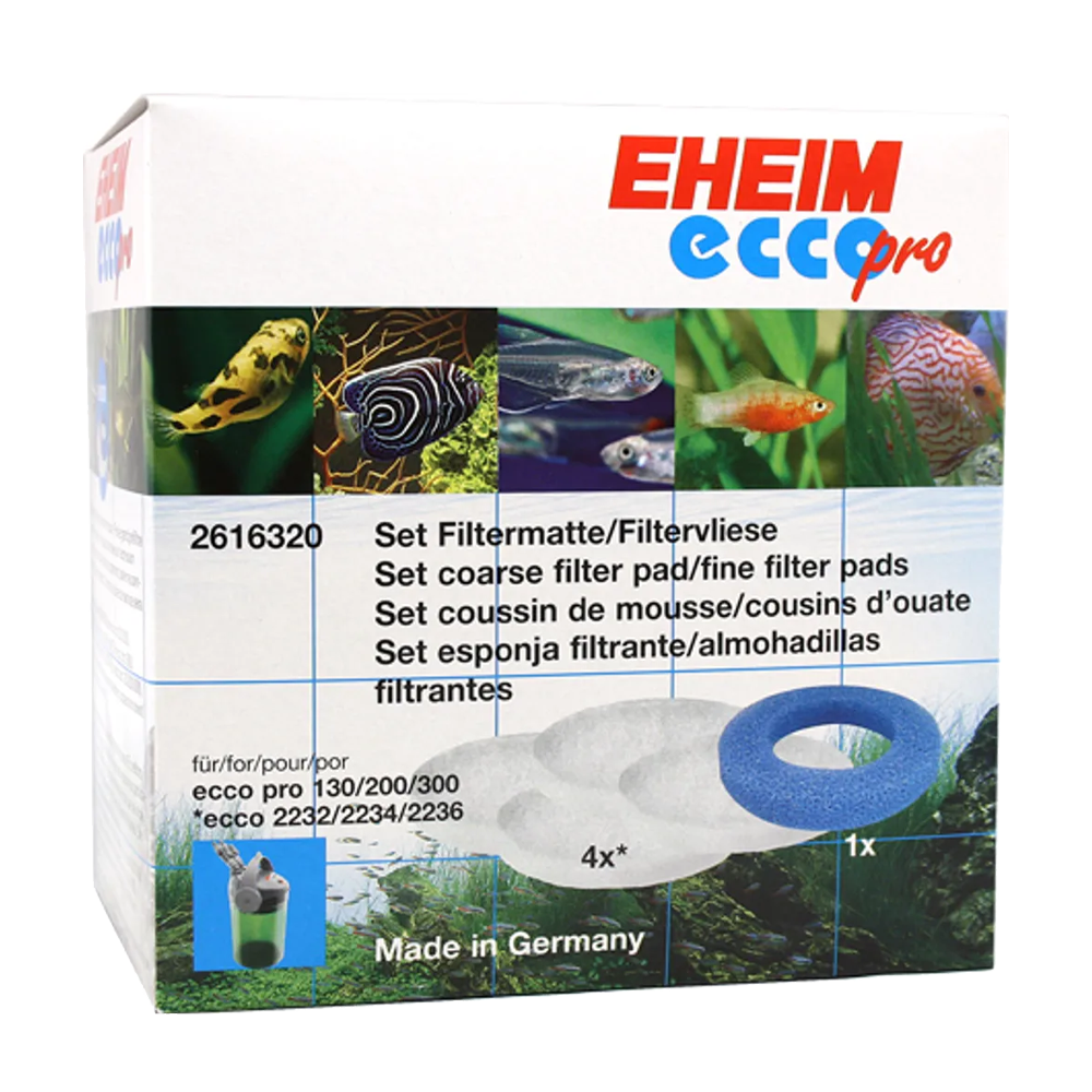 Eheim Set av 1 blå / 4 Vita filtermattor Ecco Pro | Endast 219 kr! - Zoogiganten