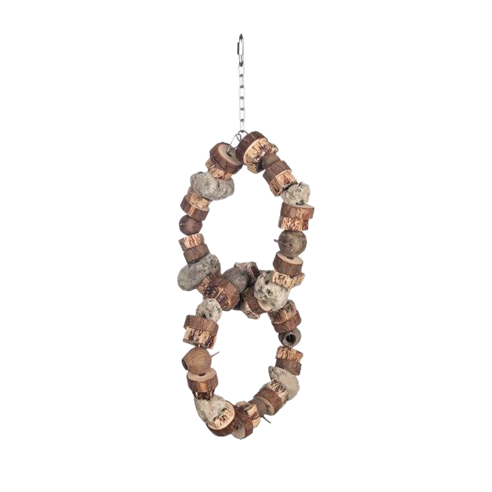 Fågelleksak Dubbla ringer - Trä & Lavasten | Endast 289 kr! - Zoogiganten