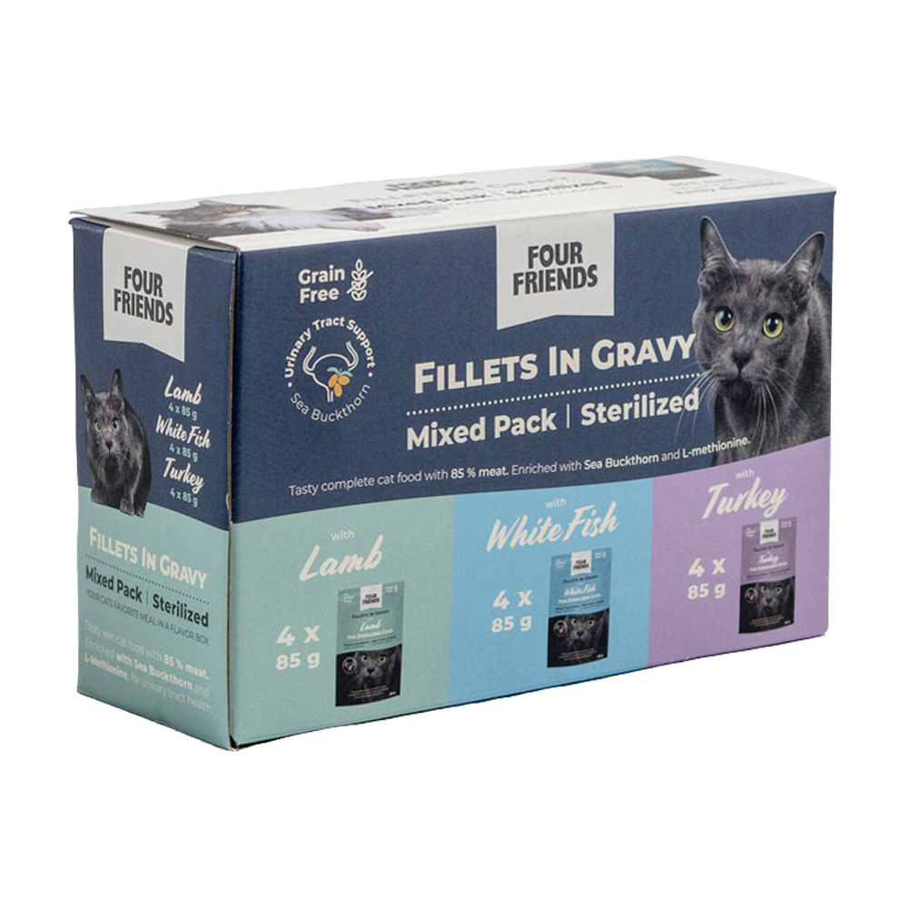 FourFriends Sterilisert i sausblanding 12-pakning