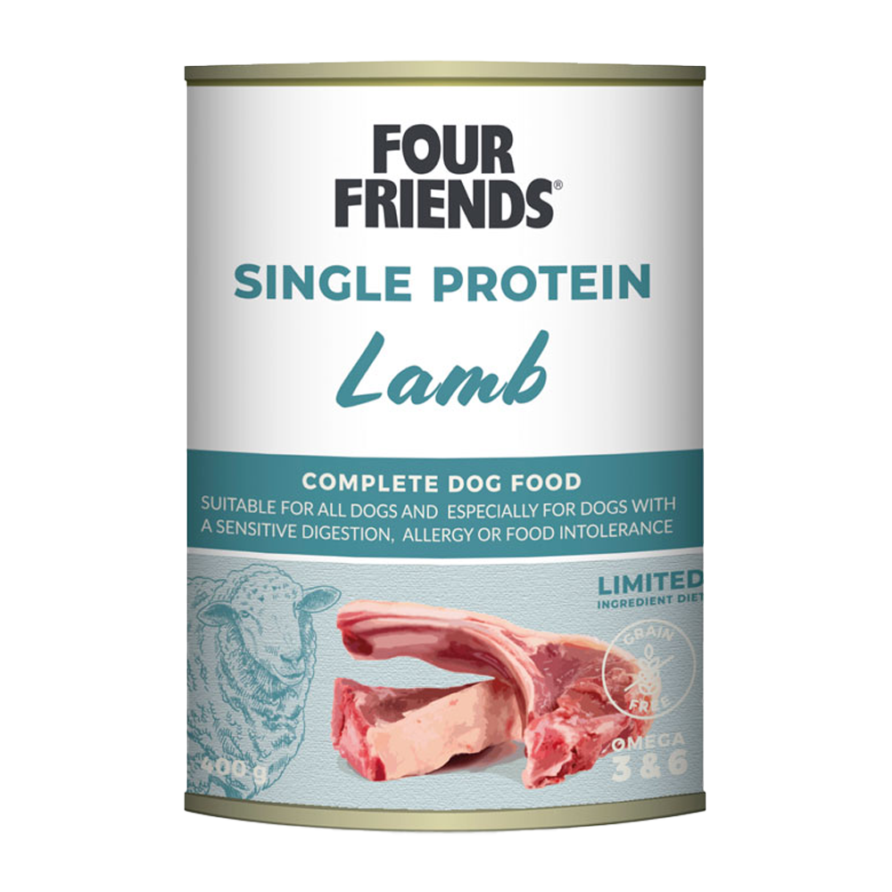 FourFriends Hunde- og Lammefôr på boks - 400 g