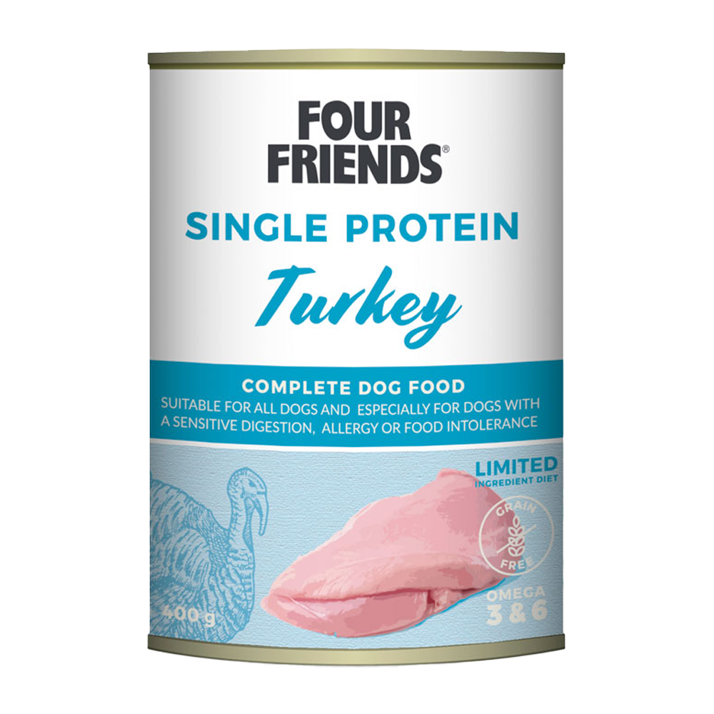FourFriends kalkunmat til hund - 400 g