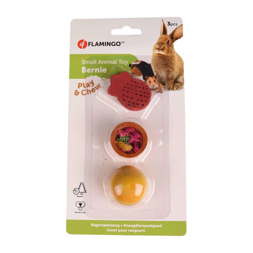 Gnagarleksak Bernie Wood - 3 ST | Endast 99 kr! - Zoogiganten