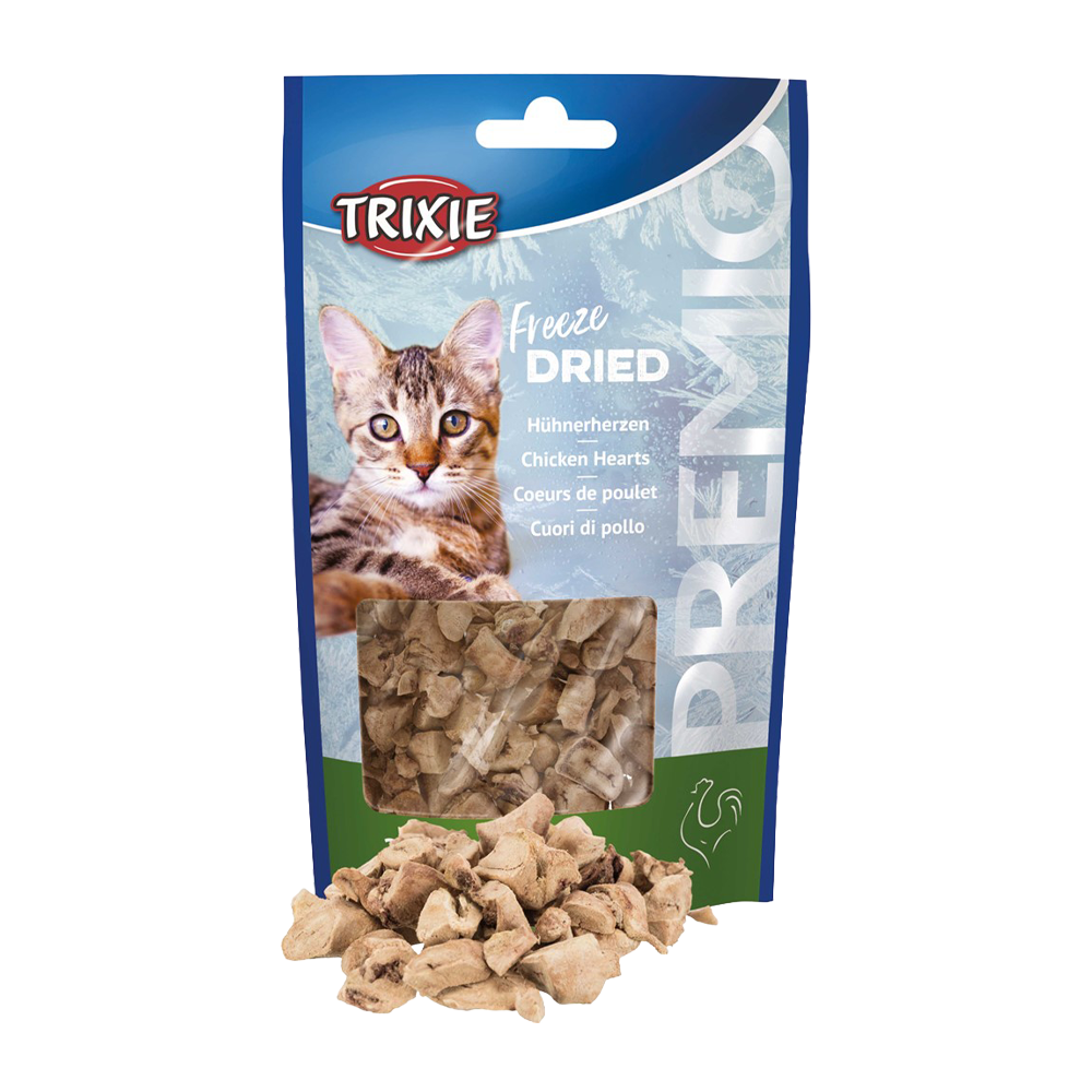 Premio frysetørkede kyllinghjerter - 25 g