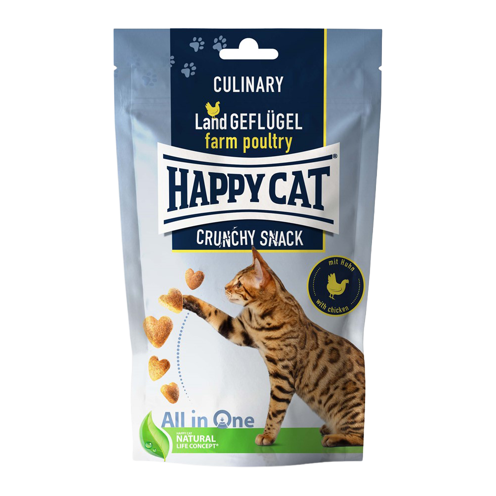 Happy Cat Crunchy Snack Fugl/Gulrøtter - 70 G