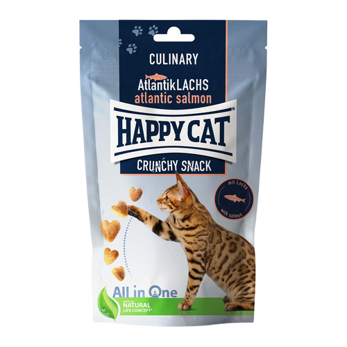 Happy Cat Crunchy Snack Laks/Erter - 70 G