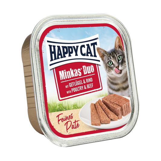 Happycat Duo Menu Paté Fjærkre &amp; Storfekjøtt - 100 G