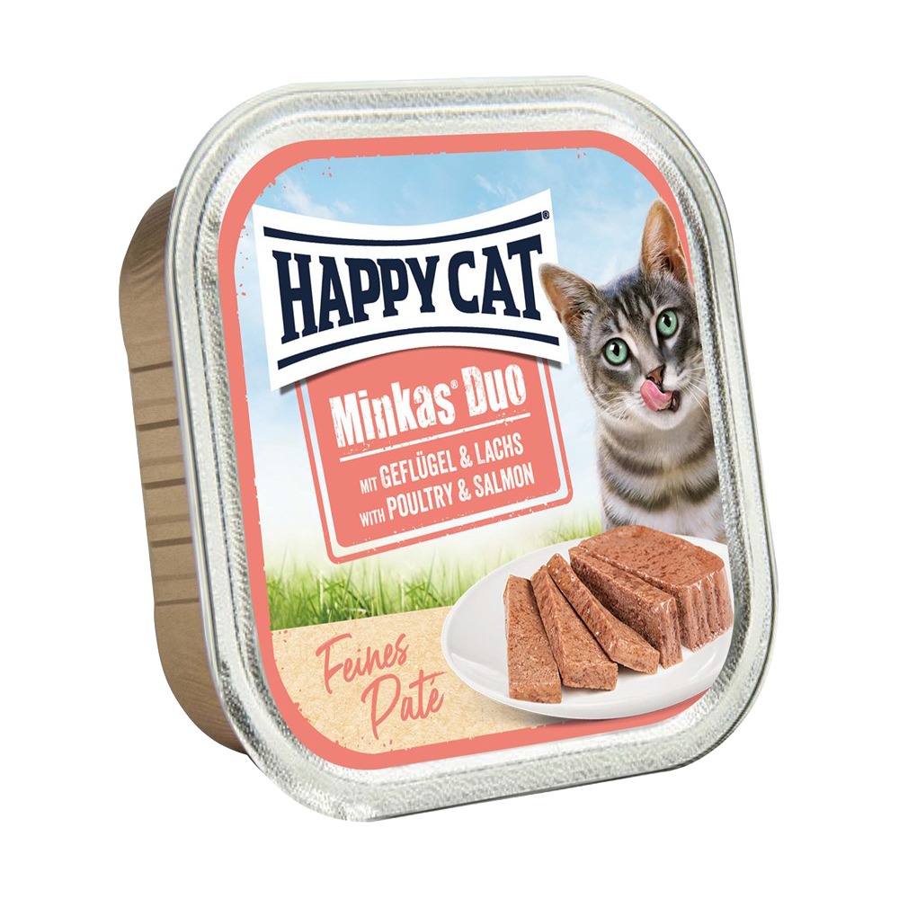 Happy Cat Duo Meny Paté Fugl & Laks - 100 G