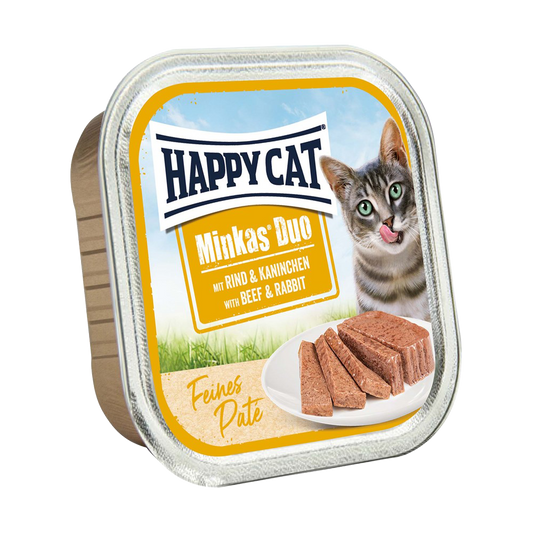Happycat Duo Menu Paté Beef &amp; Rabbit - 100 G