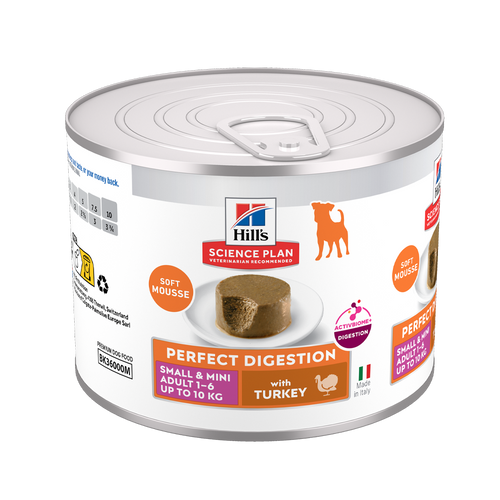 Science Plan Canine Adult Perfect Digestion Mousse Liten og mini Kalkun - 200 g