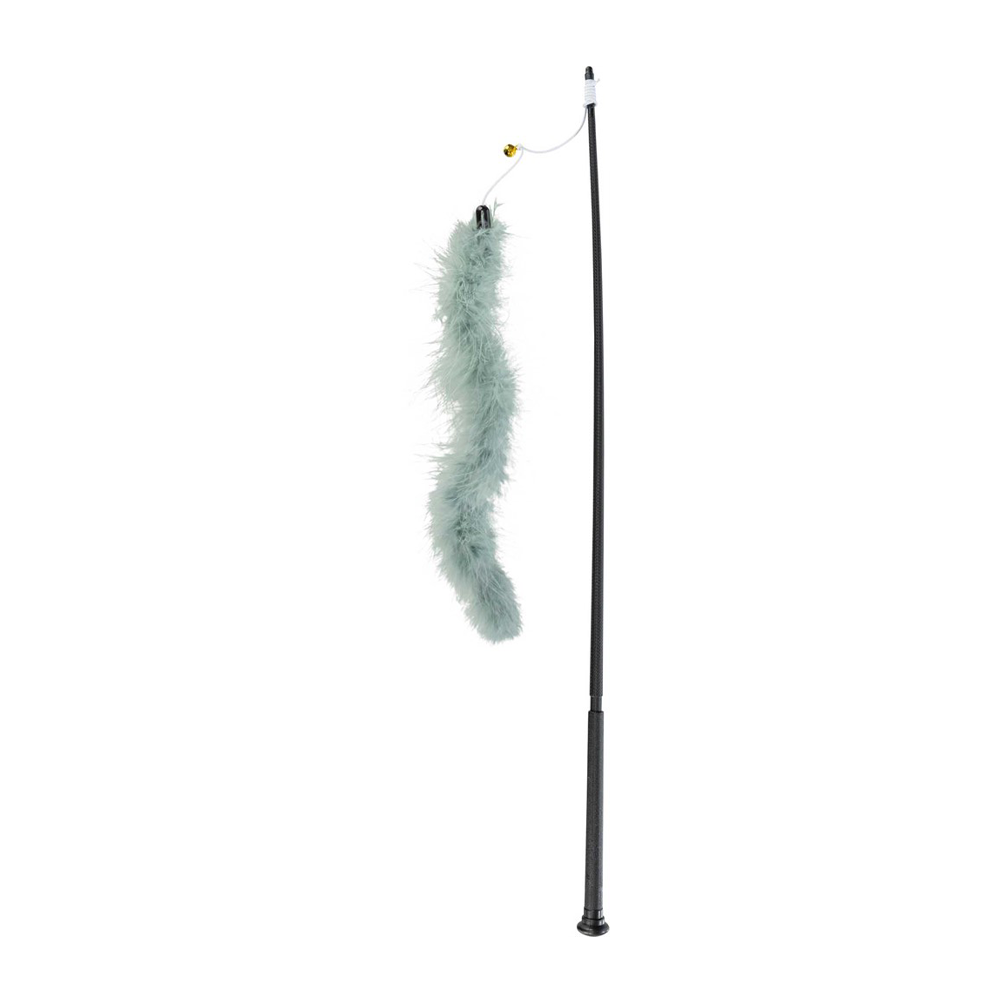 Kattevippestol XXL med fjærboa - 65 cm
