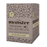 Monster Cat Pouches Kitten Beef/Game - 85 G