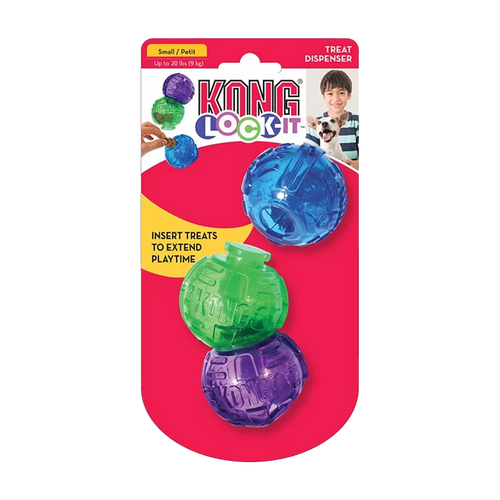 Kong Lock It Liten - 3-pakning