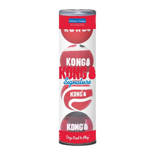 Kong Signature Balls 4-pakning mellomstor miks - 7 CM