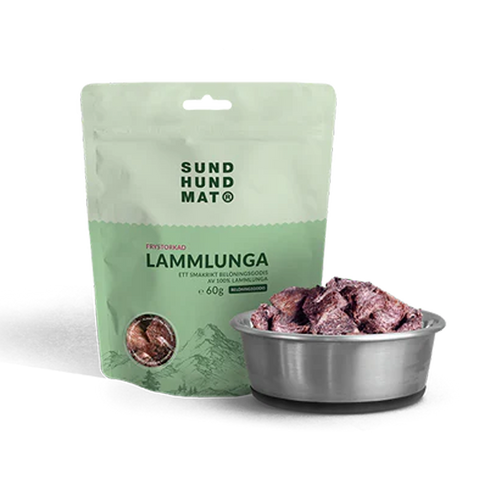 Frysetørket lammelunge - 60 g