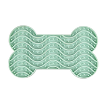 Lick Pad Yummee Silicone Bone Grön - 15 CM | Endast 129 kr! - Zoogiganten
