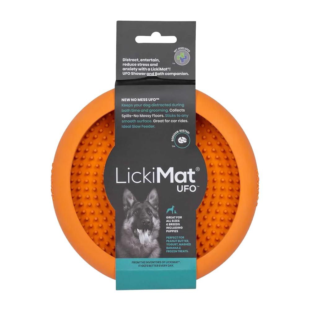 Hundeskål Lickimat Ufo - Oransje