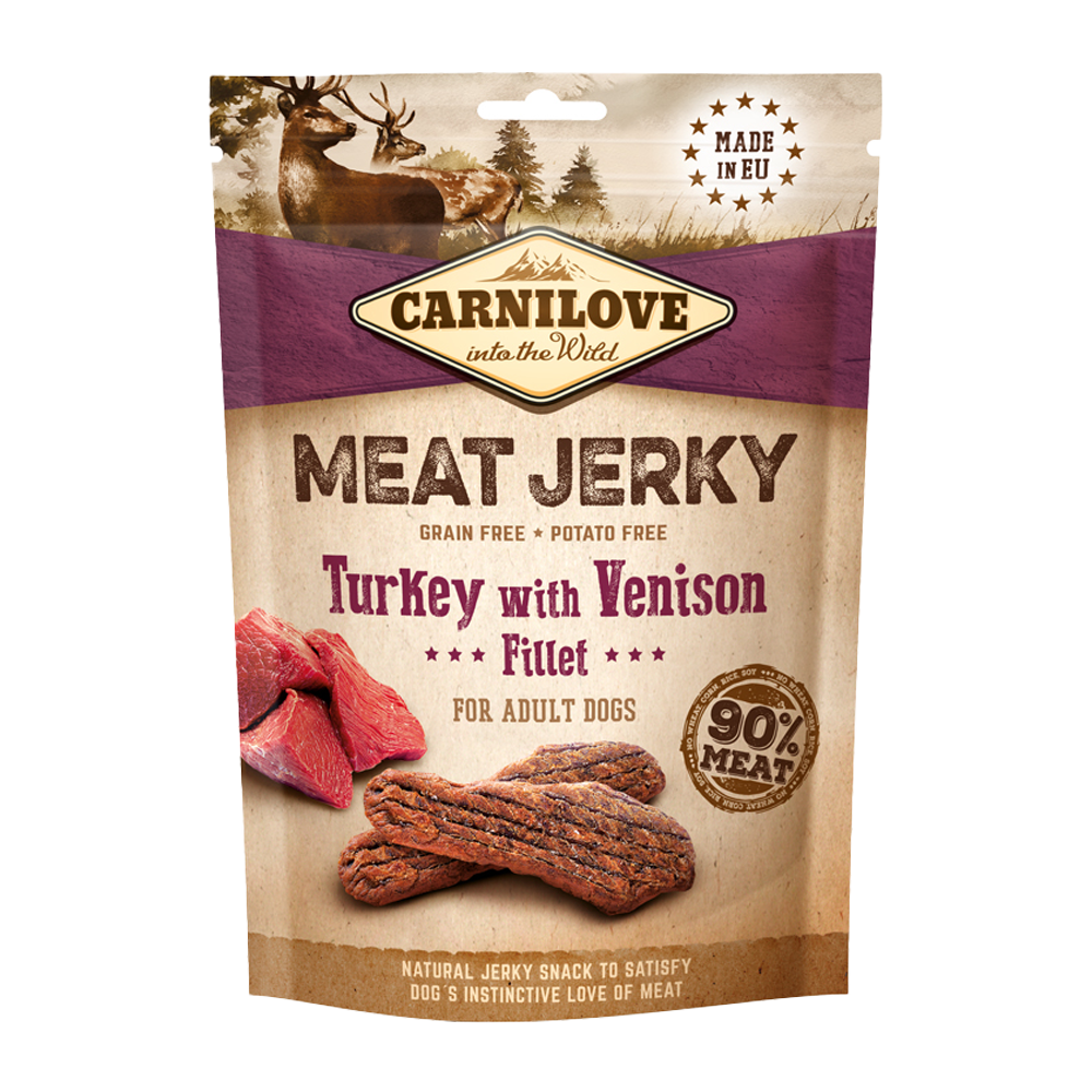 Carnilove Jerky Kalkun med Hjortefilet - 100 G