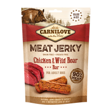 Carnilove Jerky kylling- og villsvinbar – 100 g
