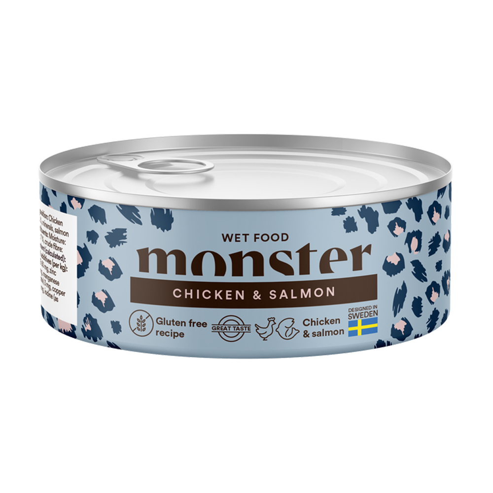 Monster Cat Ad Multi Chick/Salm boks - 100 g