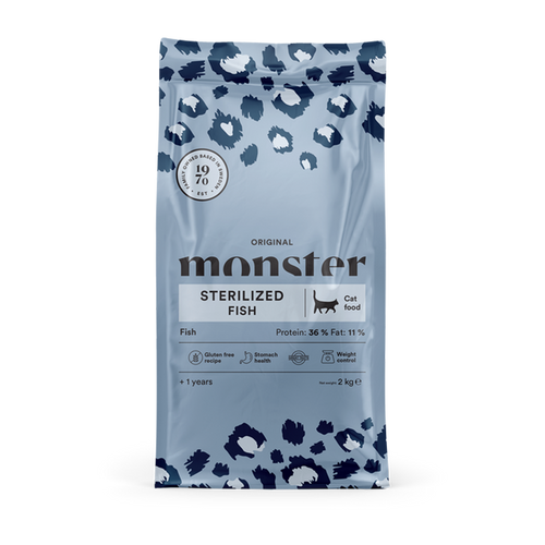 Monster Cat Original Sterilisert Fisk 2 kg