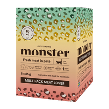 Monster Cat Pouches flerpakning Meat Lover 85 g (8-pakning)